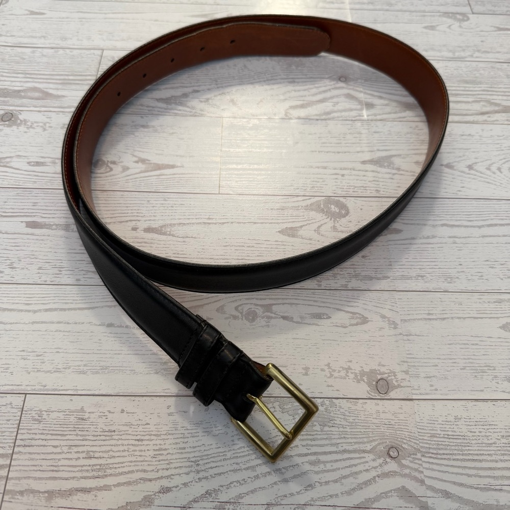 Vintage, Coach, Black Leather Belt with Gold Hardware,‎ | Size 42